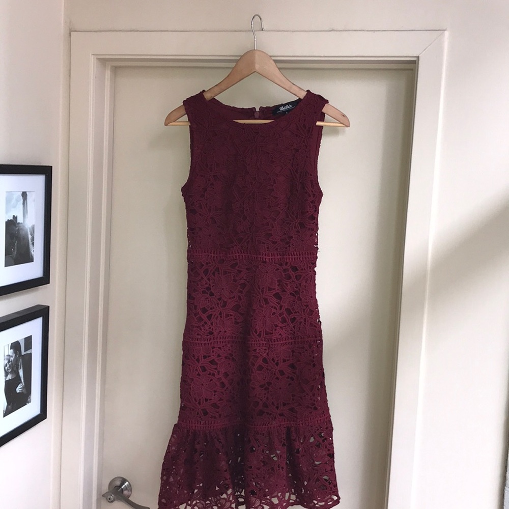 Lulus Maroon MIDI Dress